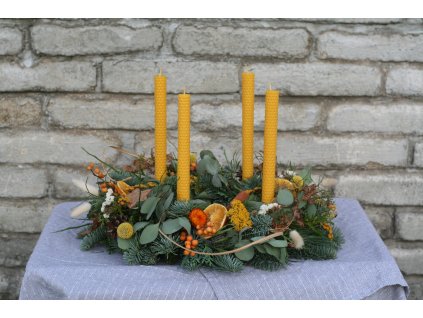 Adventní věnec - různé barvy (kónické svíčky)