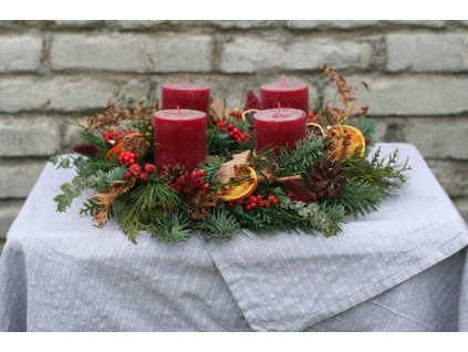 Adventní věnec - různé barvy (válcové svíčky)
