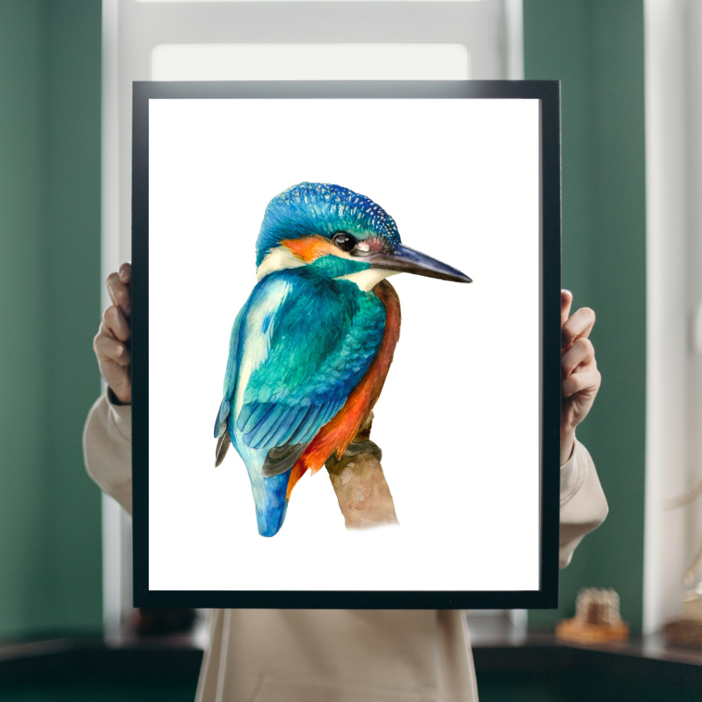 Green Minimalist Wall Art Photo Frame Mockup for Instagram Post
