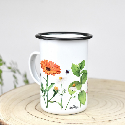 Vysoký plecháček 450 ml - Bylinky