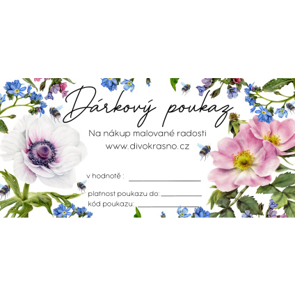 Dárkový poukaz elektronický - ihned k vytištění