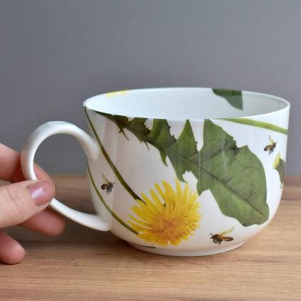 Porcelánový MAXI hrnek 750 ml - Pampeliška