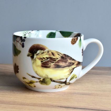 Porcelánový MAXI hrnek 650 ml - Vrabec