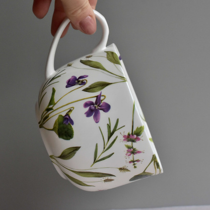 Porcelánový MAXI hrnek 750 ml - Fialka