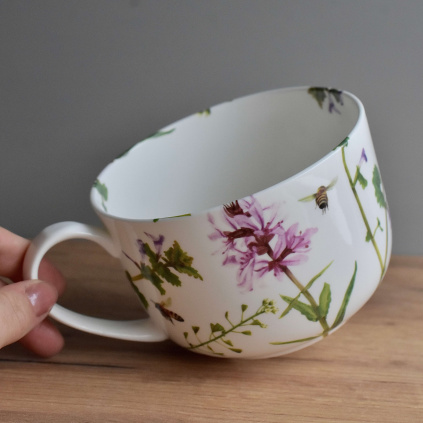 Porcelánový MAXI hrnek 750 ml - Bylinky