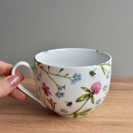 Porcelánový šálek 430 ml - Luční kvítí