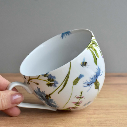 Porcelánový šálek 430 ml - Chrpa a sedmikráska