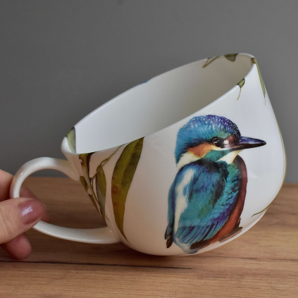 Porcelánový MAXI hrnek 750 ml - Ledňáček