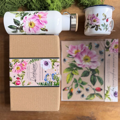 Sada termolahve, plecháčku a nažehlovaček - Růže