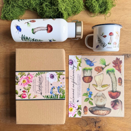 Sada termolahve, plecháčku a nažehlovaček - Pro houbaře