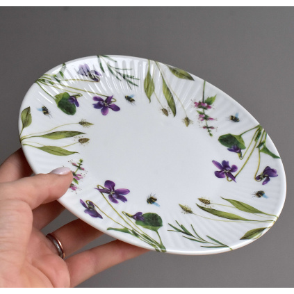 Porcelánový talíř 21 cm - Fialka