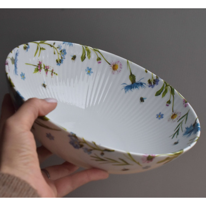 Porcelánová MAXI miska 2500 ml - Chrpa a sedmikráska