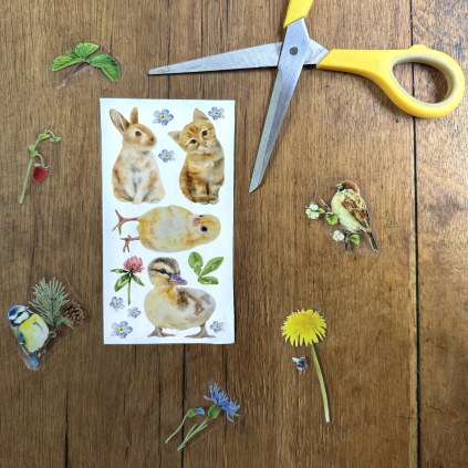 Vzorek magické samolepky - Mláďata