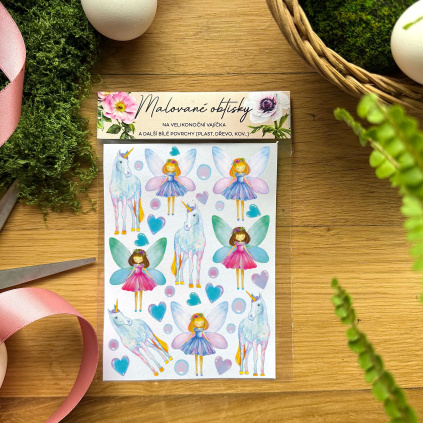 Obtisky - Víla a jednorožec
