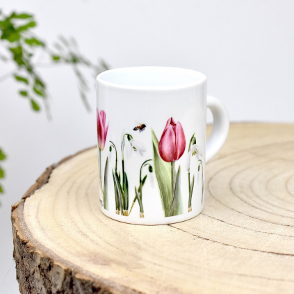 květinový kávový hrnek malý