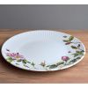 Porcelánový žebrovaný talíř 26 cm - Růže