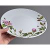 Porcelánový žebrovaný talíř 26 cm - Růže