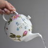 Porcelánová čajová konvice 1000 ml - Růže a pomněnky