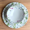 Porcelánová sada - miska, talíř a talířek - Luční květy