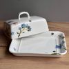 Porcelánová máslenka  - Chrpa a sedmikrásky