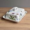 Porcelánová máslenka  - Chrpa a sedmikrásky
