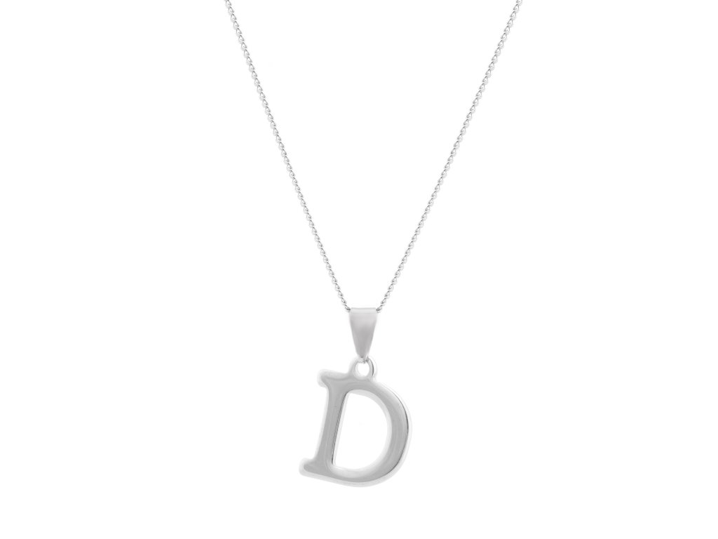 Ocelový náhrdelník s písmenem "D" - DIVOS