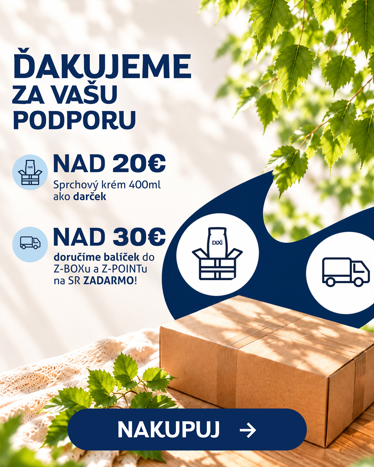 DiXi Darček a doprava zadarmo