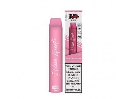 I VG IVG Bar Plus jednorázová e-cigareta Pink Lemonade 20mg