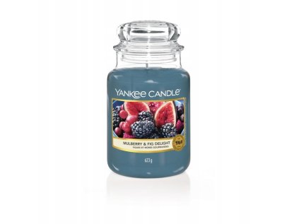 Vonná sviečka Yankee Candle v sklenenej dóze Mulberry & Fig Delight 623g