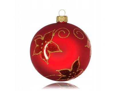 Vianočná guľa zo skla s vlastným venovaním červenej farby 10cm 1