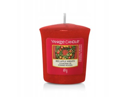 Vianočná sviečka Yankee Candle - Red Apple Wreath 49g