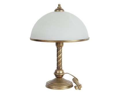 Stolná lampa zlatej a bielej farby 43cm