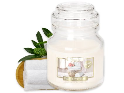 Vonná sviečka v dóze s vrchnákom Fresh Cotton 120g