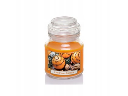 Vianočná sviečka v sklenenej dóze Christmas Orange 130g