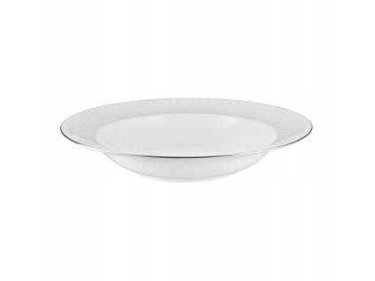 Hlboký tanier porcelánový biely Roma Platina 23cm