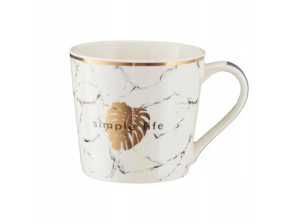 Hrnček porcelánový biely Areka 400ml