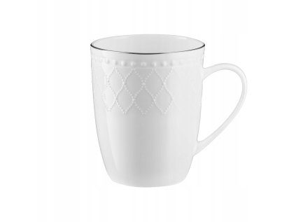 Hrnček porcelánový biely Roma Platina 350ml