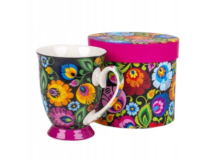 Hrnček porcelánový kvetinový Folkstar 280ml