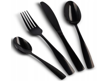 Sada príborov pre 6 osôb 24ks CookLine čierna