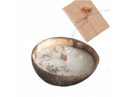 Sójová sviečka v kokosovej škrupine Princessa, 300ml 1