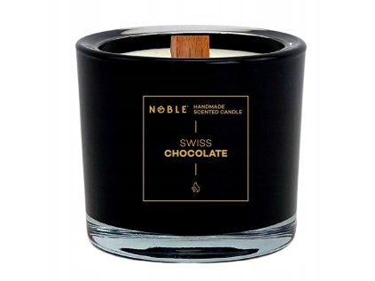 Sójová sviečka Noble v čiernom skle Swiss Chocolate, 220ml 2