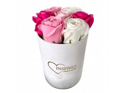 FlowerBox s mydlovými kvetmi s farbou na výber 10cm 1