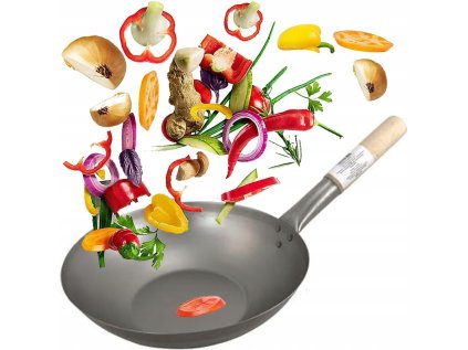 Wok panvica Jade Temple z uhlíkovej ocele 35cm A