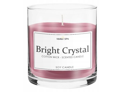 Sójová sviečka s vôňou parfému Möller SPA Brigh Crystal 400g