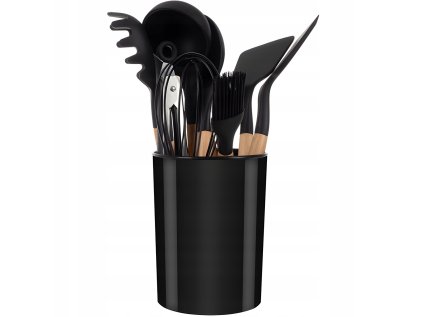 Sada kuchynského náradia 11ks v stojane čierna