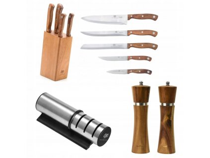 Kuchynský set mlynčekov, nožov a brúsky na nože Karl Hausmann