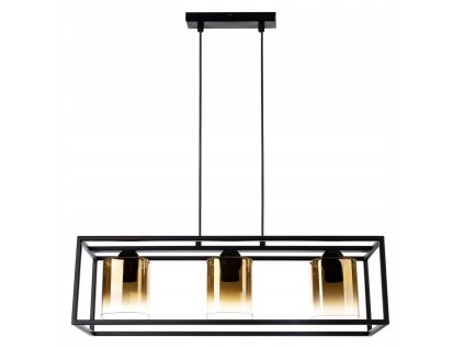 Luster Light čierny na 3 žiarovky