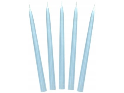 Stolové sviečky 10ks pastelové modré 24cm