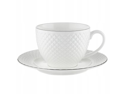 Šálka porcelánová biela Tiffany Platinum 260ml