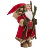 Santa Claus XL v červenom kabáte s vrecom a palicou 50cm 2